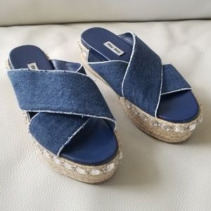 AUTHENTIC Miu Miu Espadrille Swarovski Sandals